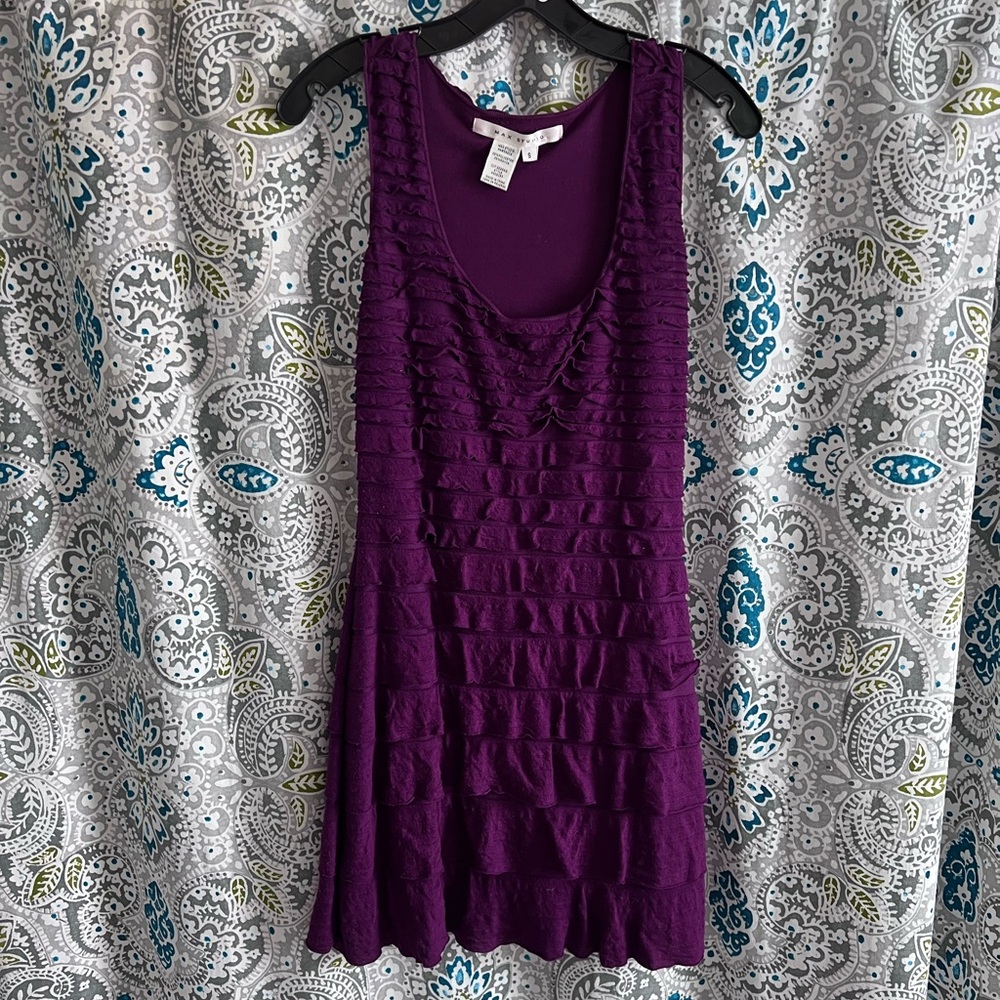 Max Studio Deep Purple Textured dress
